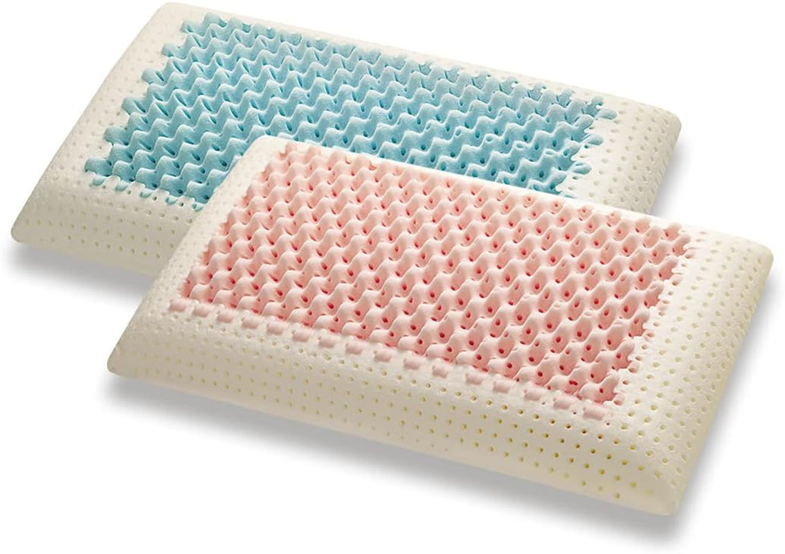 Marcapiuma - Ett par Memory Nackstödskuddar - Miss & Mister - Ultra andas sida - 100 % bomullsöverdrag - Ortopediskt - Visco Kudde Memory Foam - MEDICINSKA PRODUKT - Tillverkad i Italien Naty Shop Standardkuddar Standardtitel