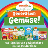 Pumpkin Organics Baby Multigrain morots- och mangoringar (förpackning med 8) Tillsatsfria babysnacks från 12 månader - Allergenfri² och glutenfria³ Baby Crunchy Snacks (8 x 20g)