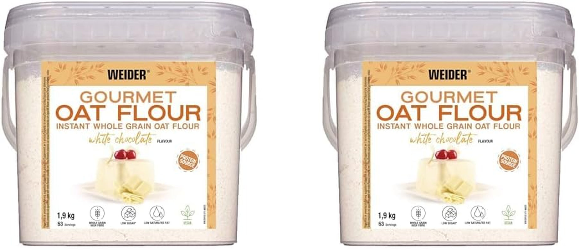 Weider Gourmet Oatmeal (1,9 kg) browniesmak. Fullkorns havregryn. Proteinkälla med låg sockerhalt.