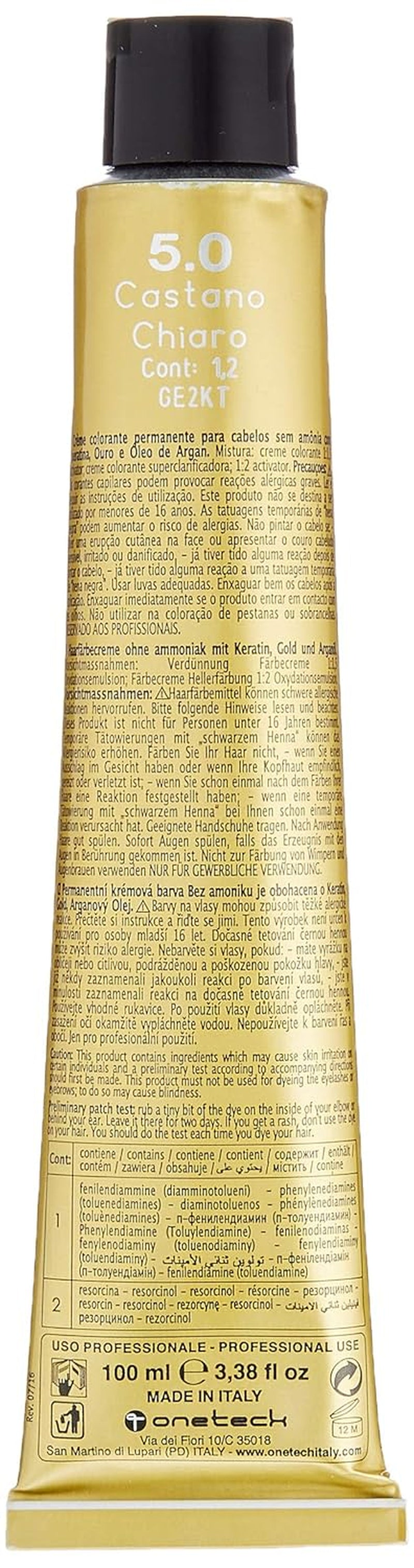 Fanola Oro Therapy Color Keratin 5.0 100ml Hårfärgning Naty Shop