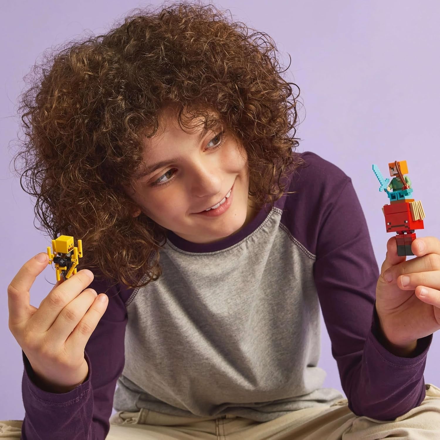LEGO Minecraft Lava Duell of the Deep, Leksak för TV-spelsfans, fästning med minifigurer inklusive Alex, Skeleton Wither, Lohe och Strider, Present för flickor och pojkar 6 år gamla 21266 Byggset Beuche den LEGO-Store
