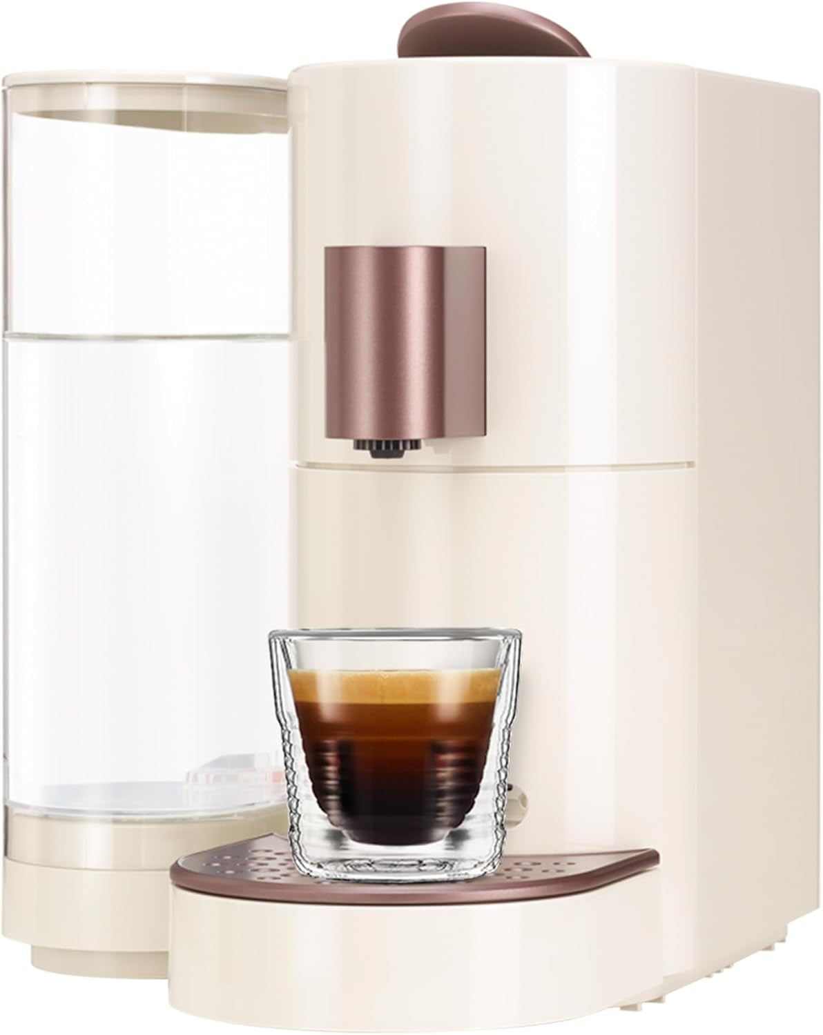 K-FEE TWINS II kapselespressomaskin för kaffe, te och kakao | Espressomaskin för stora koppar | Snabb uppvärmning | 2,3 l vattentank | 19 takter | Svart-koppar