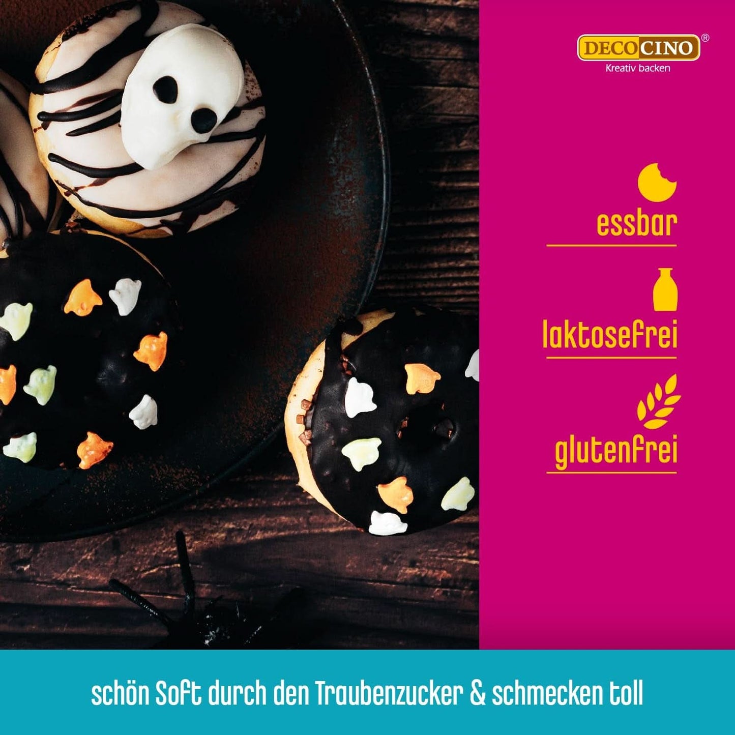 Decocino Halloween Strössel, flerfärgat, 120 gram Strössel Naty Shop