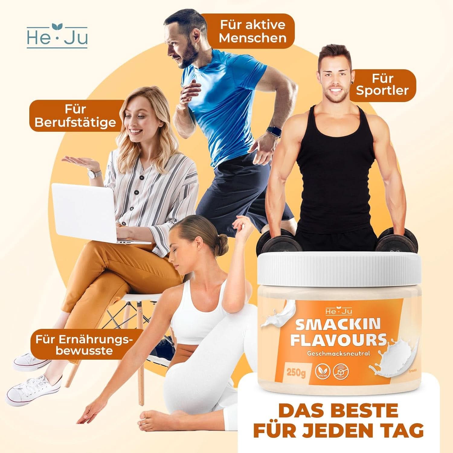 He-Ju, Pulver med neutral smak, 250 gram Aromas Naty Shop