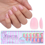 Btartbox Extra Korta Soft Gel Nails Heltäckande Mandel Korta Nagelspetsar 160 st Fördesignade XCOATTIPS konstgjorda naglar Mandel Korta nageltips för nagelförlängning