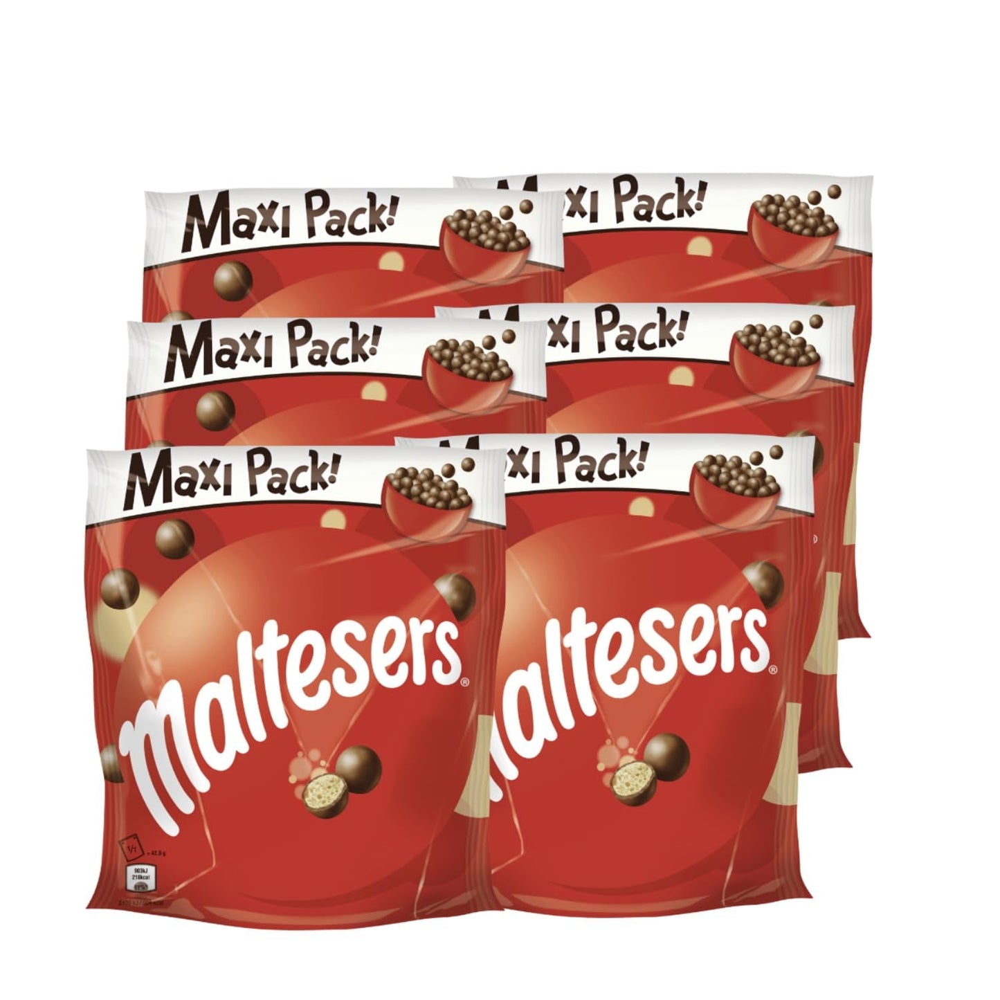Malteser, chokladbollar med krispigt och lätt centrum, luftigt, chokladsnack, 1 förpackning (1 x 300g)