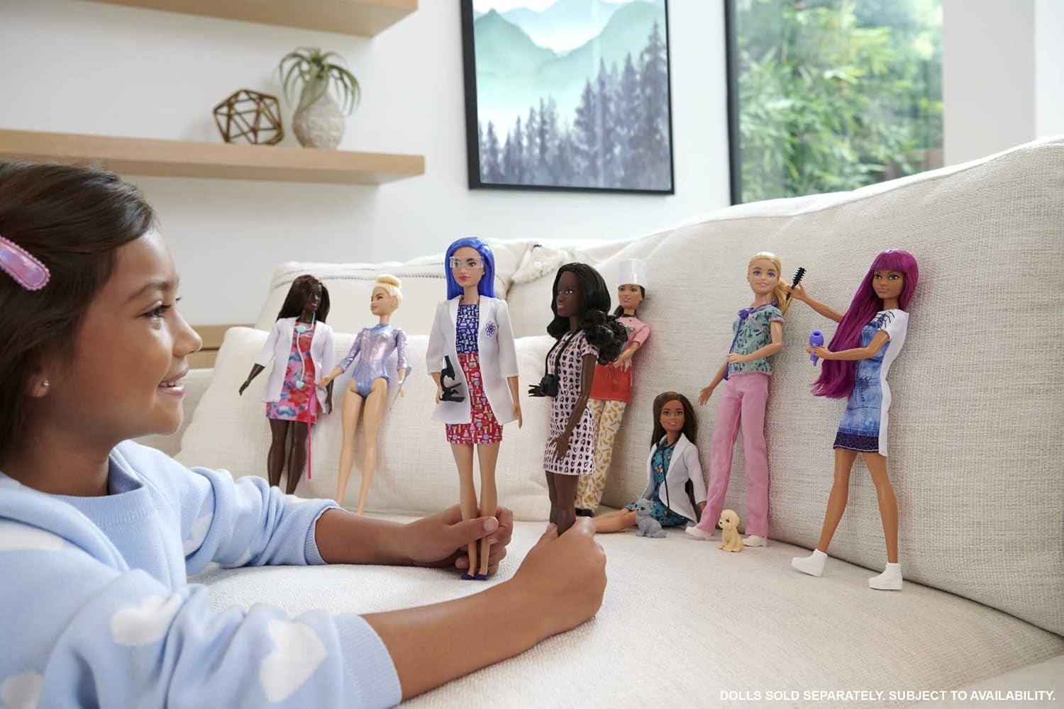GTW39 Barbie Doll - Sjuksköterska (ca 30cm) med tryckt topp och rosa byxor, vita skor och stetoskop, bra present till barn från 3 år och uppåt