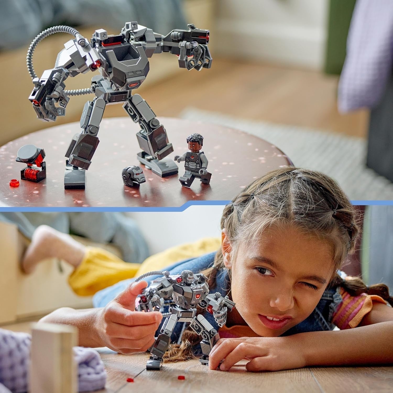 LEGO Marvel War Machine Mech 3-Shooter Super Hero byggbar leksak för barn MCU Legendarisk actionfigur present för 6 år gamla pojkar och flickor 76277 Byggset Beuche den LEGO-Store