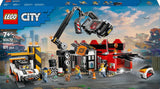 LEGO City skrotgård med bilar - leksak med skrotpress och kran, 2 leksaksbilar, 4 fungerande minifigurer och kontorsbyggnad - födelsedagspresenter för pojkar och flickor från 8 år 60472 Besuche den LEGO-Store byggset