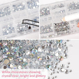 5820 Stück Strasssteine ​​Nägel, Glitzersteine ​​Nägel Und Halbrunde Perlen, AB Kristall Rhinestones, Flatback Nagel Steine ​​Mit Pinzette Und Stift Für Nagel/Diy (Mehrere Größen Und Farben)
