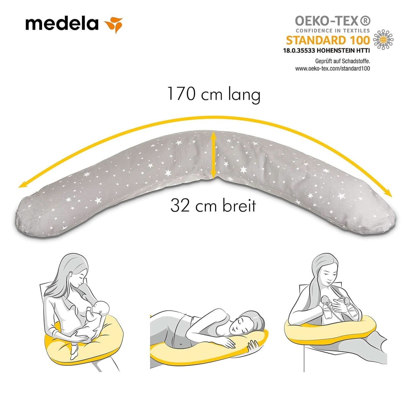 Medela Graviditets- och Amningskudde - Fylld med Eps-mikropärlor Tillbehör Mat och Amning Bebe Naty Shop