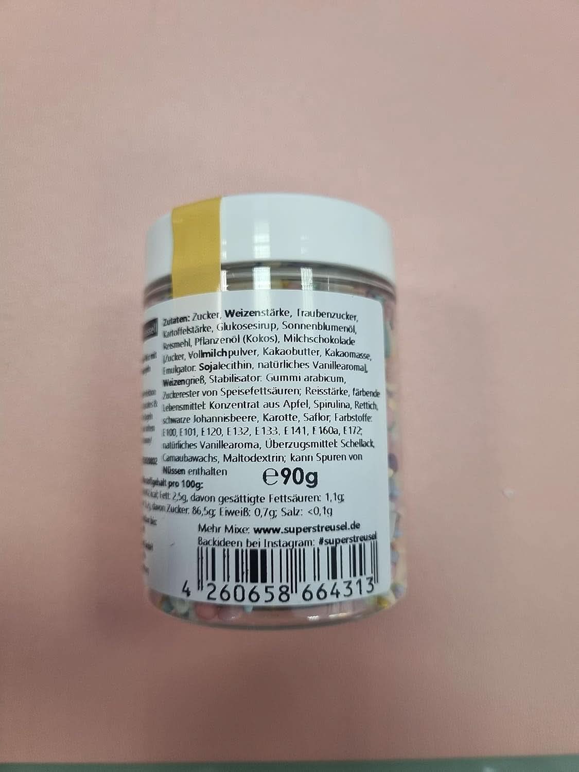 Super Streusel Carusel Pastell, strössel i pastellfärger, 90 gram Sprinkles Naty Shop