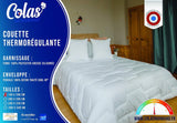 COLAS NORMAND Termoreglerande täcke, Cool In, Tempererad, 140 X 200 Cm, Svett, Optimal ventilation, 100% percale, Fresh Feel, Fransk, 53130255, Vita täcken och täcken Naty Shop