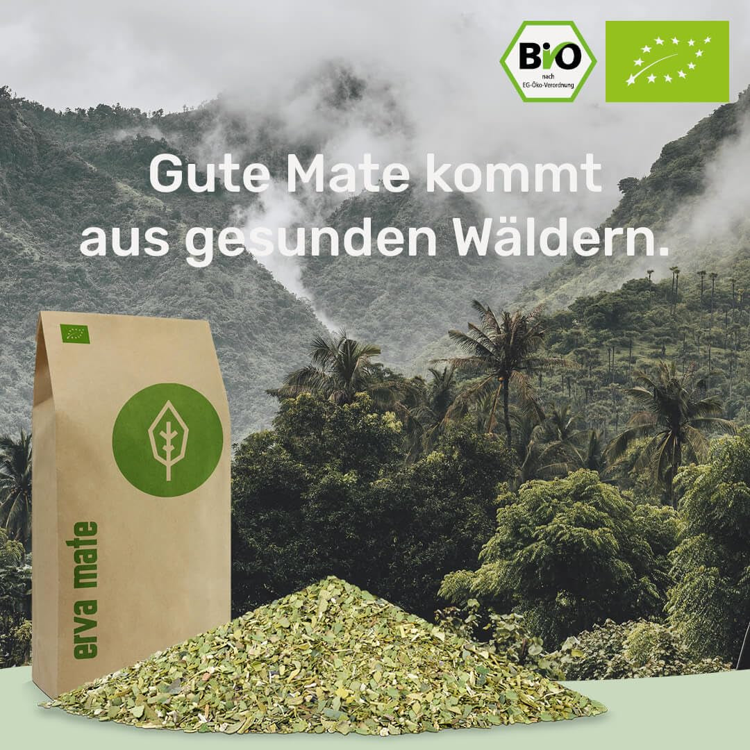 Mate teprovningsset ● 4 sorters ekologiskt Mate-te ● 100 g vardera Erva Mate + Yerba Mate + Green Mate-te + Rostat Mate-te