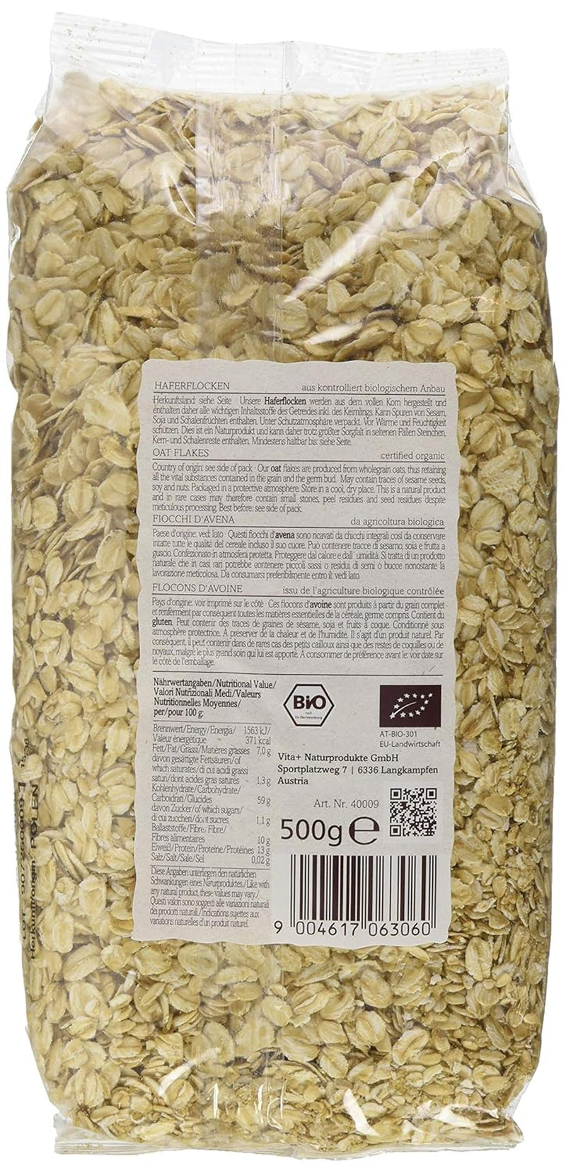 Verival ekologisk havregryn, förpackning om 6 (6 x 500 g)
