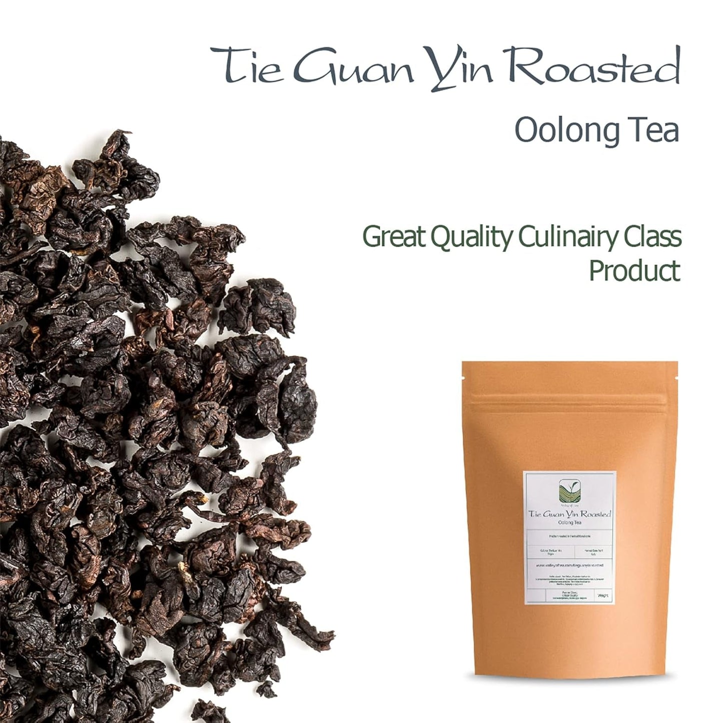 Tie Guan Yin Oolong Tea - Rostat blått te Ti Kuan Yin Kina - kinesiskt Wu Long Tea Tieguanyin - Blått te Olongh Tea Olongo Tea