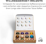 Espressomaskin med Nespresso Krups Vertuo Pop-kapslar, kapacitet: 560 ml, automatisk kapseligenkänning, one-touch-system, 4 koppstorlekar, förkortad uppvärmningstid, hållbar, Aqua Mint, XN9204