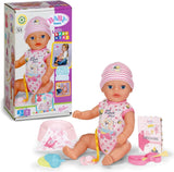 BABY Född Lena (lilla flicka) 36 cm 7-funktionsdocka för 1 år gamla bebisar fungerar utan batteri 36 cm Big Doll Naty Shop Dolls Standardtitel