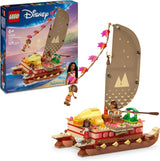 LEGO Ç€ Disney Moana 2: Moanas äventyrsflotta - Leksaksbåt med segel, avtagbart däck, lägereld och 3 minidockor inklusive Loto och Moni - Present för tjejer 6+ och fans - 43270 Byggset Beuche den LEGO-Store Standardtitel