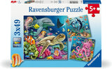 Ravensburger barnpussel - 12000859 Förtrollande undervattensvärld - 3X49 pusselbitar för barn 5+ pussel Naty Shop Standardtitel