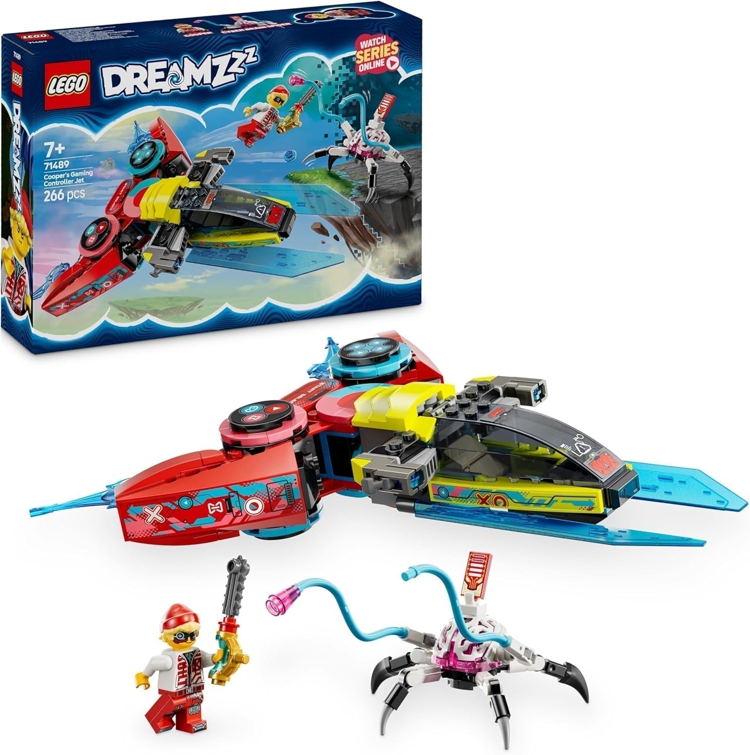 LEGO Dreamzzz Coopers flygande videospelskontroll Fantastisk leksak 2 i 1 videospelset med spindelminifigur Present för flickor och pojkar 7 år 71489 Byggset Besuche den LEGO-Store Standardtitel