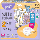 Bella Baby Happy Premiumblöjor, storlek 6, Junior Extra, 15+ kg, 96 st, DERMATEST och OEKO-TEX Seal, Babyblöjor för engångsbruk