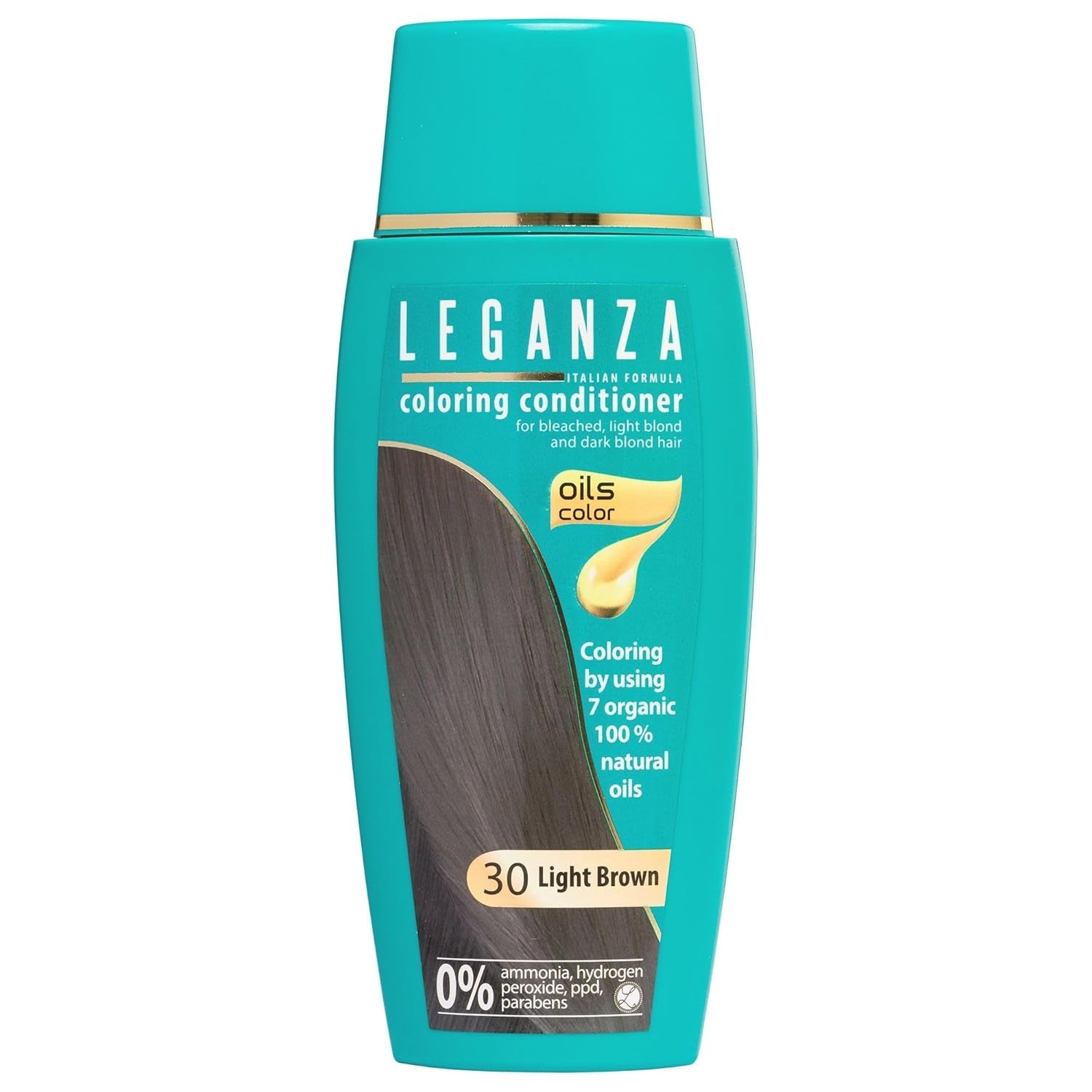 Leganza Natural Balm Hårfärg 71 Café Latte | Hårfärgningsmedel utan ammoniak | Berikad med 7 naturliga oljor | 150 ml Naty Shop 30 ljusbrun hårfärgning