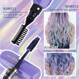 Instant Hair Dye 6 Colors Temporary Hair Mascara för flickor och kvinnor Tvättbart hår Krita Rainbow Hair Mascara Hårfärgning för Carnival Halloween Cosplay Party Födelsedag (A) Naty Shop Hårfärgning
