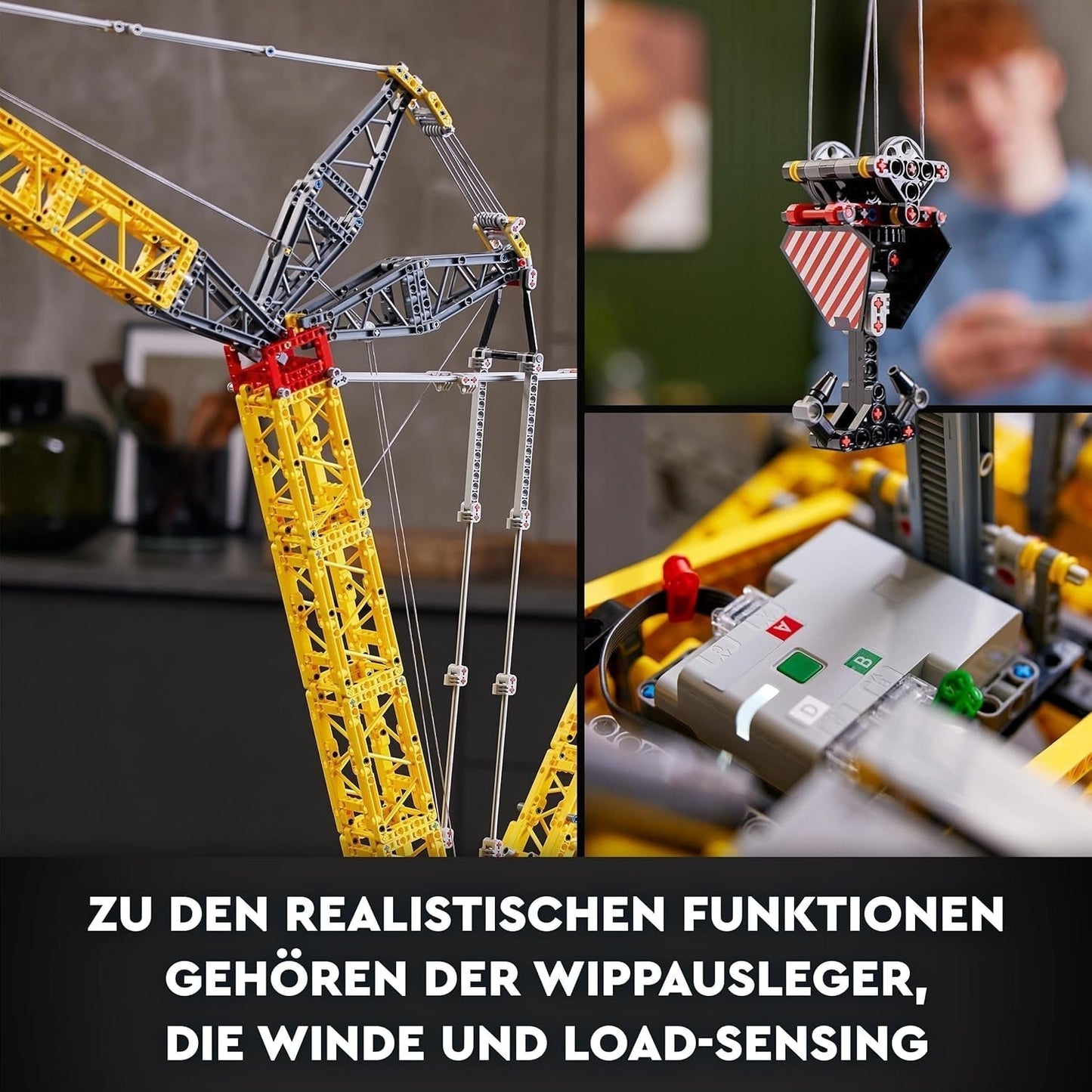 LEGO Technic Liebherr LR 13000 Bandkransats, bygg den bästa fjärrstyrda byggfordonsmodellen med Control+-appen, kran med vinschsystem och lyftarm, stor modellsats för vuxna 42146 Besuche Den LEGO-Store byggset