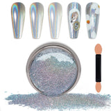 Chrome Nagel Pulver Spiegel Effekt Metallic Staub Holographische Glitter Glasierte Maniküre Dekoration Reflektierendes Pigment Für DIY Gel Polish Nail Art, Harz Handwork, Geschenke Für Gold