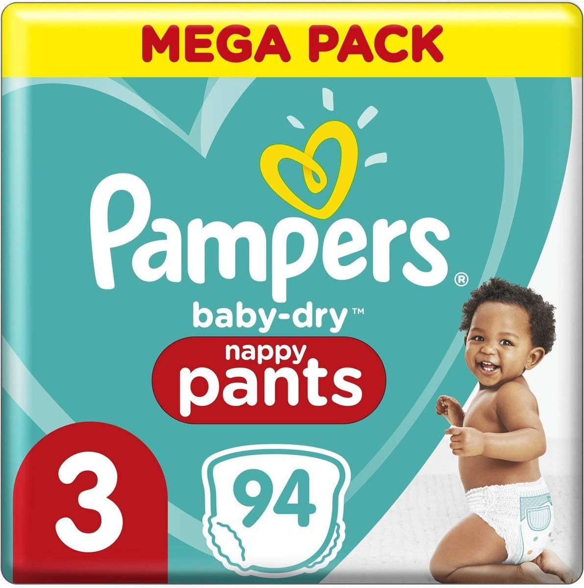 Blöjor Pampers 81657566 Baby-Dry Byxor, vit