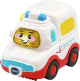 Vtech TUT TUT Baby Flitzer - Ambulans - Leksaksbil med musik, ljusknapp, intressanta meningar och ljud - För barn i åldrarna 1-5 år, 8,8 x 5,5 x 7 cm Bebe Toys Naty Shop