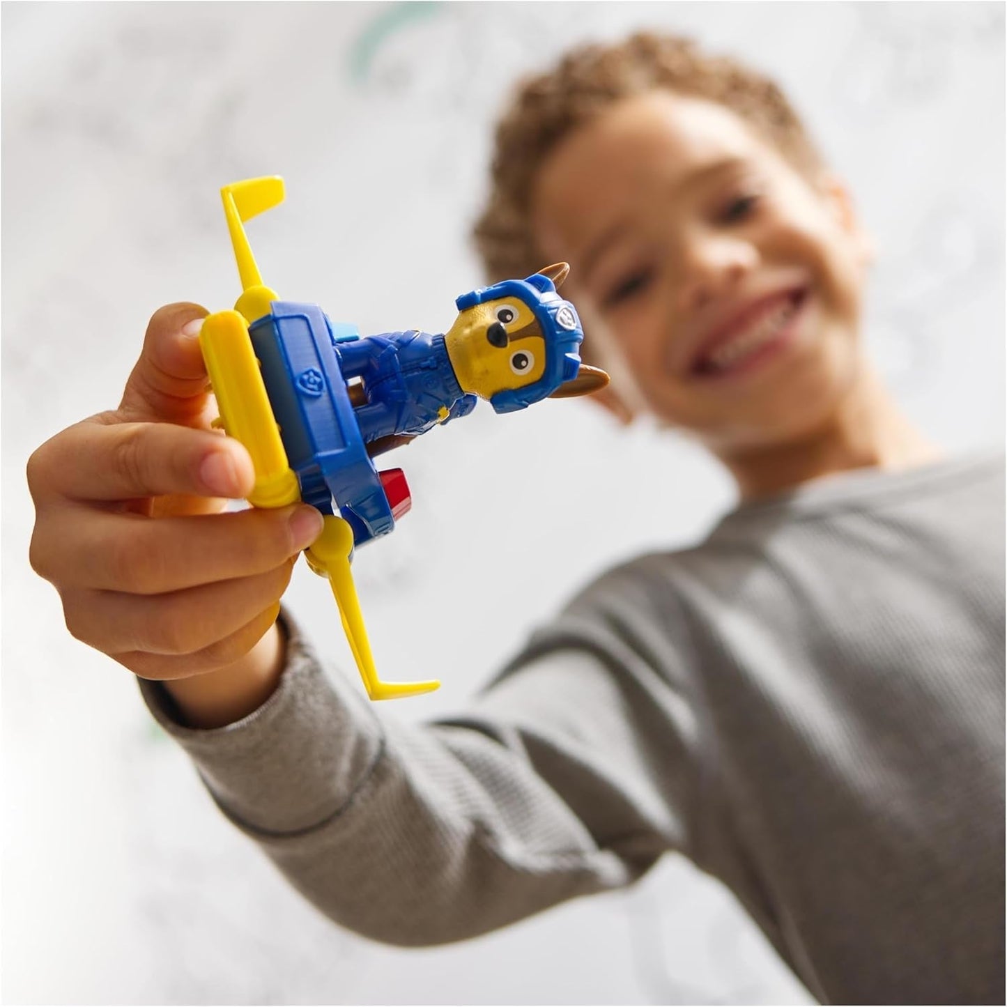 PAW PATROL Chase Action Pup Mini Räddningsflygplan Lekset med hopfällbara vingar Leksak för barn 3 år gamla actionfigurer Naty Shop