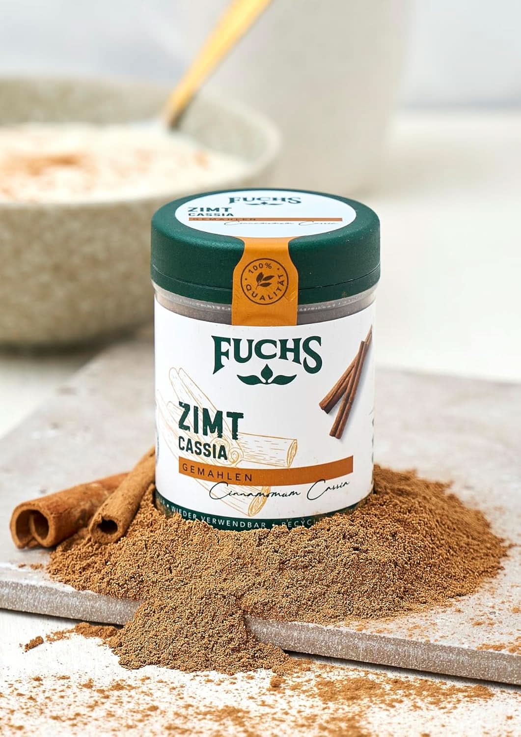 Fuchs Ground Cassia Cinnamon - För smaksättning av bakverk, desserter eller teer, 45 gram Condiments Naty Shop