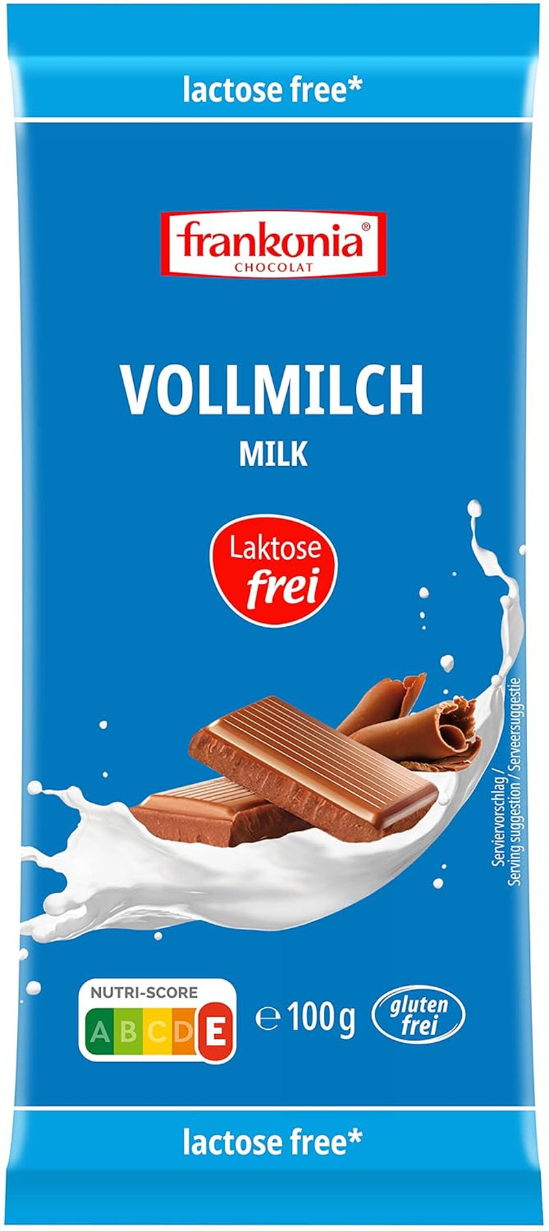 frankonia CHOKLAD Helmjölkchoklad utan laktos och gluten, 100 g