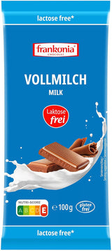 frankonia CHOKLAD Helmjölkchoklad utan laktos och gluten, 100 g