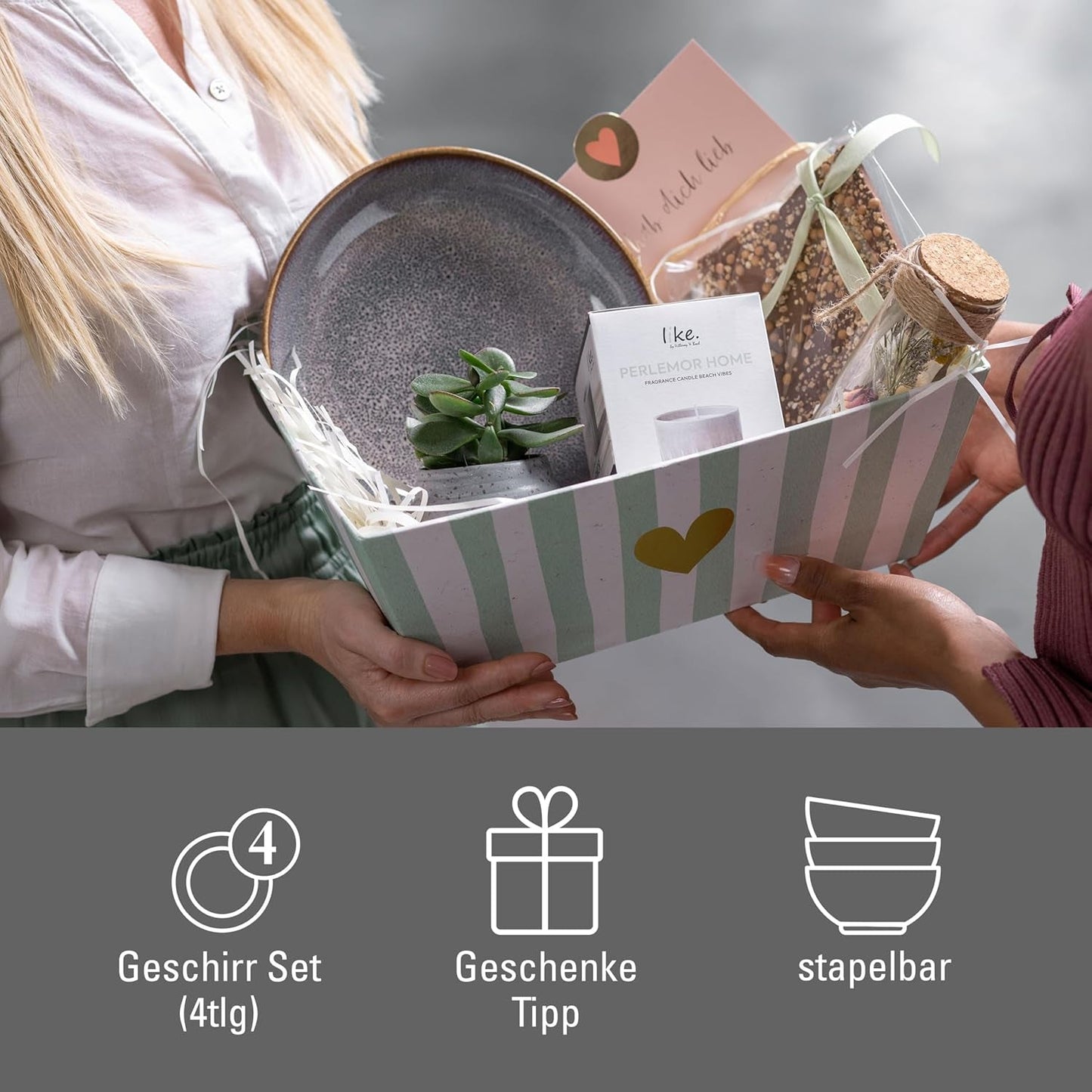 Lave beige bordsset från Villeroy & Boch, 4 delar, ca.