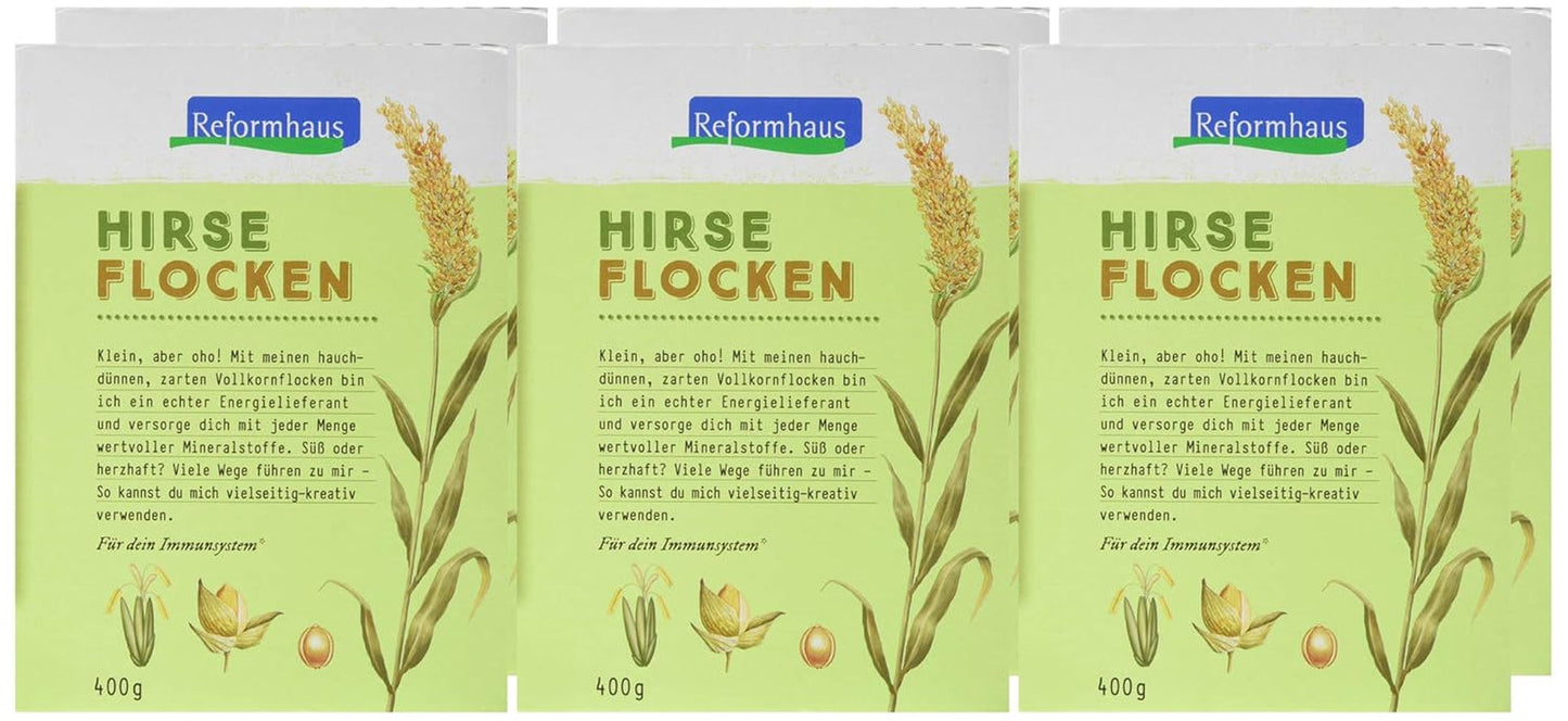 Hirse-Flocken Bio, 6Er Pack (6 X 400 G) Spannmål Naty Shop