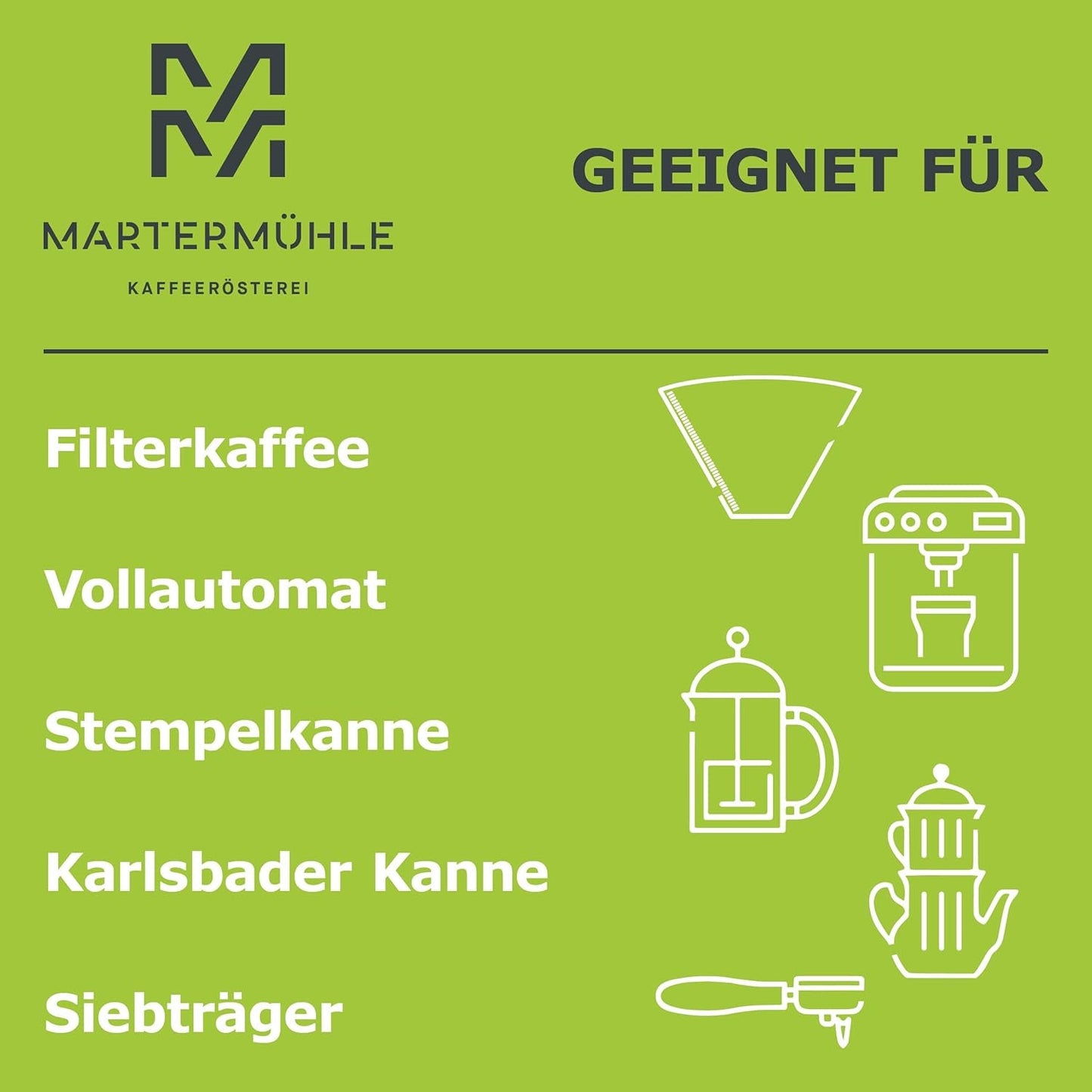 Martermühle Peru Bio Kaffeebohnen 1 kg mittelkräftig I Arabica I Arom: Mjölkchoklad, blommiga toner, nötter I Ganze Bio Kaffee-Bohnen schonend geröstet, säurearm