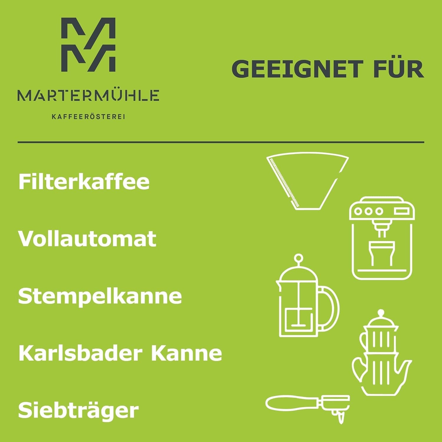 Martermühle Peru Bio Kaffeebohnen 1 kg mittelkräftig I Arabica I Arom: Mjölkchoklad, blommiga toner, nötter I Ganze Bio Kaffee-Bohnen schonend geröstet, säurearm