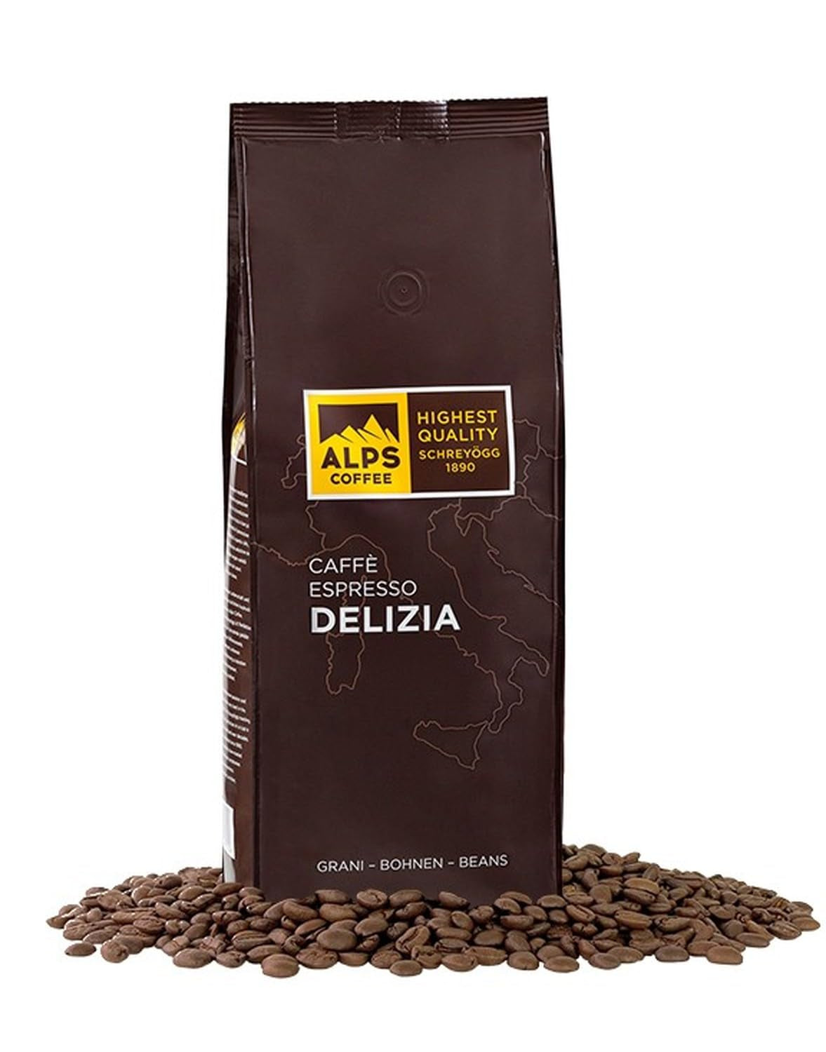 Kaffe Espresso Alps Delizia 1 kg - Bönor