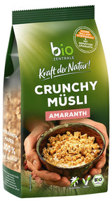 Krispig müsli med bär Biozentrale | 375 g ekologisk müsli | Perfekt för frukost och din kopp takeaway-müsli | Ett alternativ till müslibars