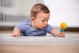 Simba 104010060 - Rattle ABC tänds, lyser vid skakning, 14cm, leksak för bebisar, skallra för bebisar, första utrustning, från 3 månader, gul Jucarii Bebe Naty Shop