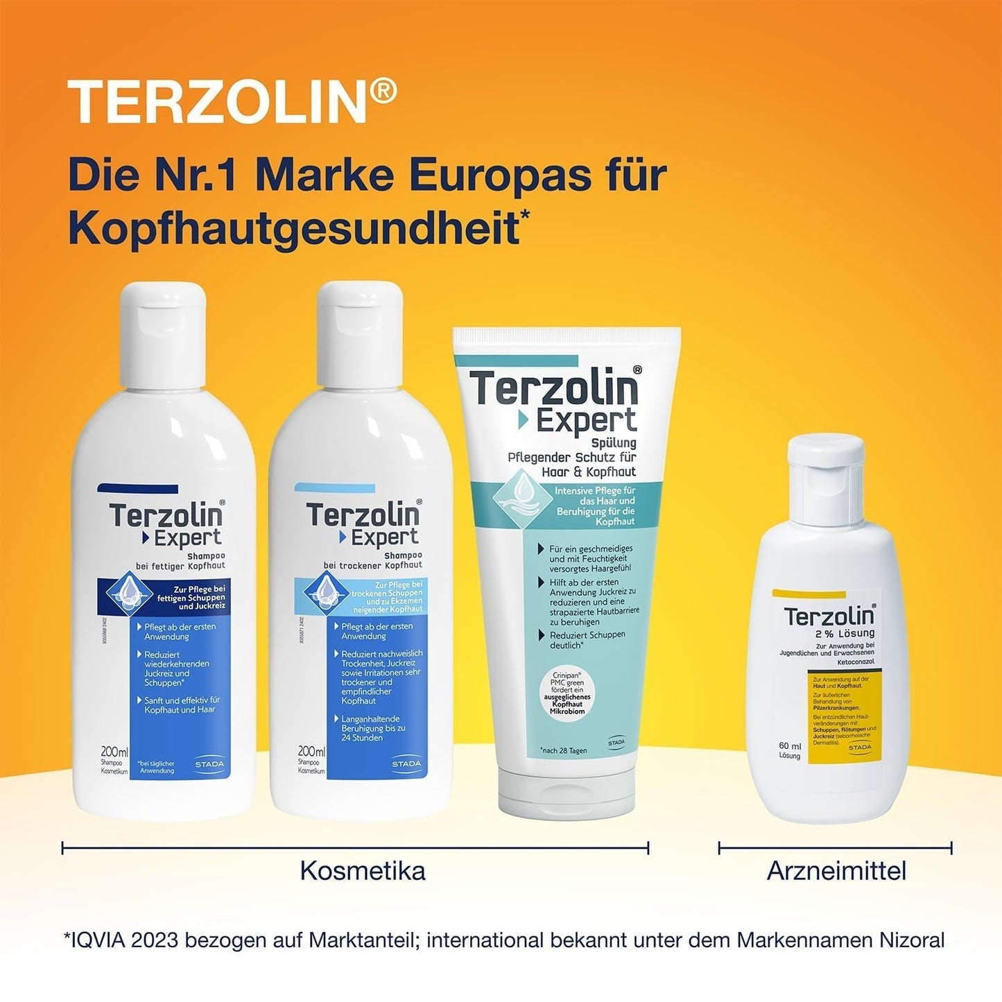 Terzolin Expert Schampo för fet hårbotten och hår, mot mjäll, 200 ml dusch och bad Terzolin