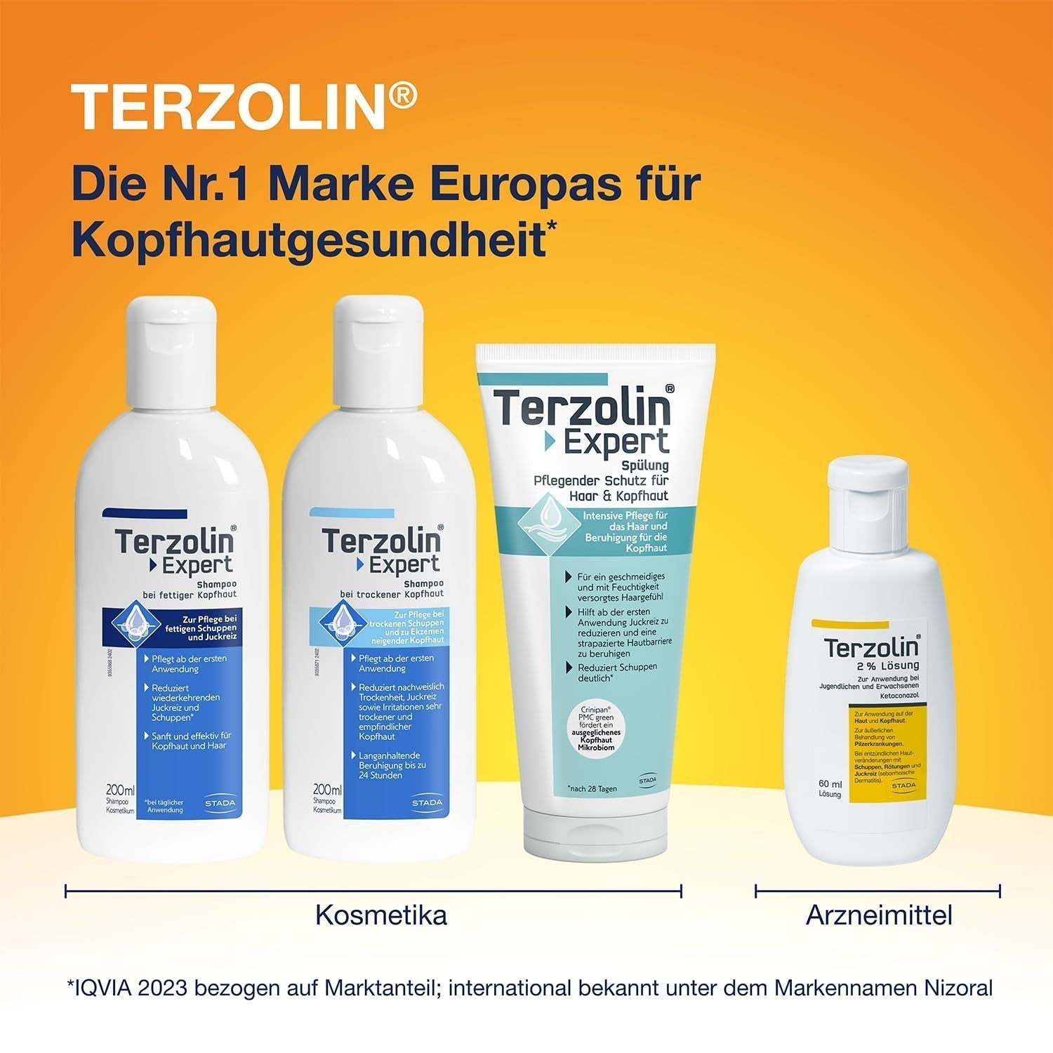 Terzolin Expert Schampo för fet hårbotten och hår, mot mjäll, 200 ml dusch och bad Terzolin