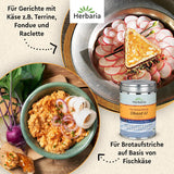 Herbaria Obazd är! bio 90g M-Dose – Bio-Gewürzmischung bayerischen Biergartenklassiker Obazda – för Brotaufstriche, Käsegerichte, Käsefondue – Raclette Gewürz - i nachhaltiger Aromaschutz-Dose