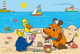 Schmidt Spiele 56212 Mus, goda vänner, 3X24 pusselbitar för barn, blå Puzzle Naty Shop