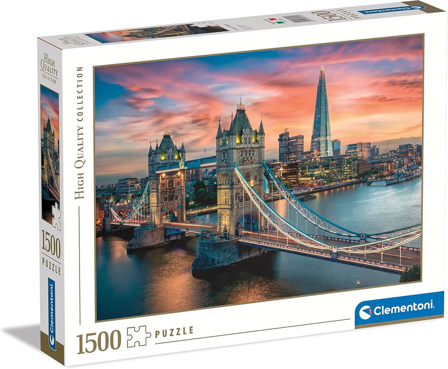 Clementoni - 31694 Collection - London Twilight, Pussel 1500 bitar för vuxna och barn 10 år, skicklighetsspel för hela familjen Pussel Naty Shop Standardtitel