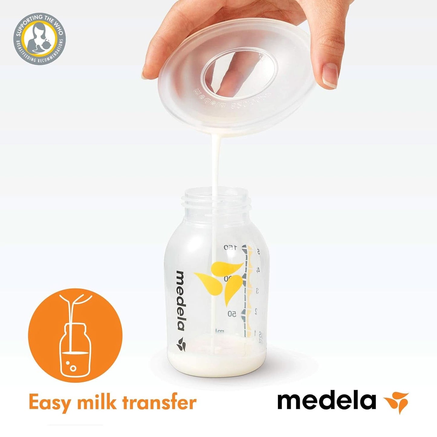 Medela Milk Collection Shells - BPA-, Tillverkad av mjuk, flexibel silikon, Inkluderar 2 st Tillbehör Mat och Amning Bebe Naty Shop