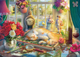 Schmidt Spiele 59789 Pusseltid med katten, pussel 1000 bitar Pussel Naty Shop